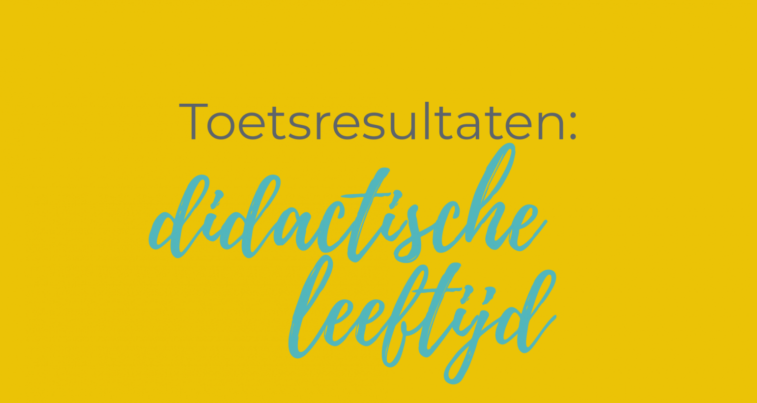 Wat betekent het toetsresultaat voor jouw kind? – Didactische leeftijd